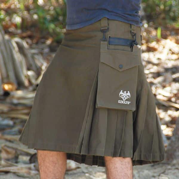 Deluxe Green Utility Kilt Detail